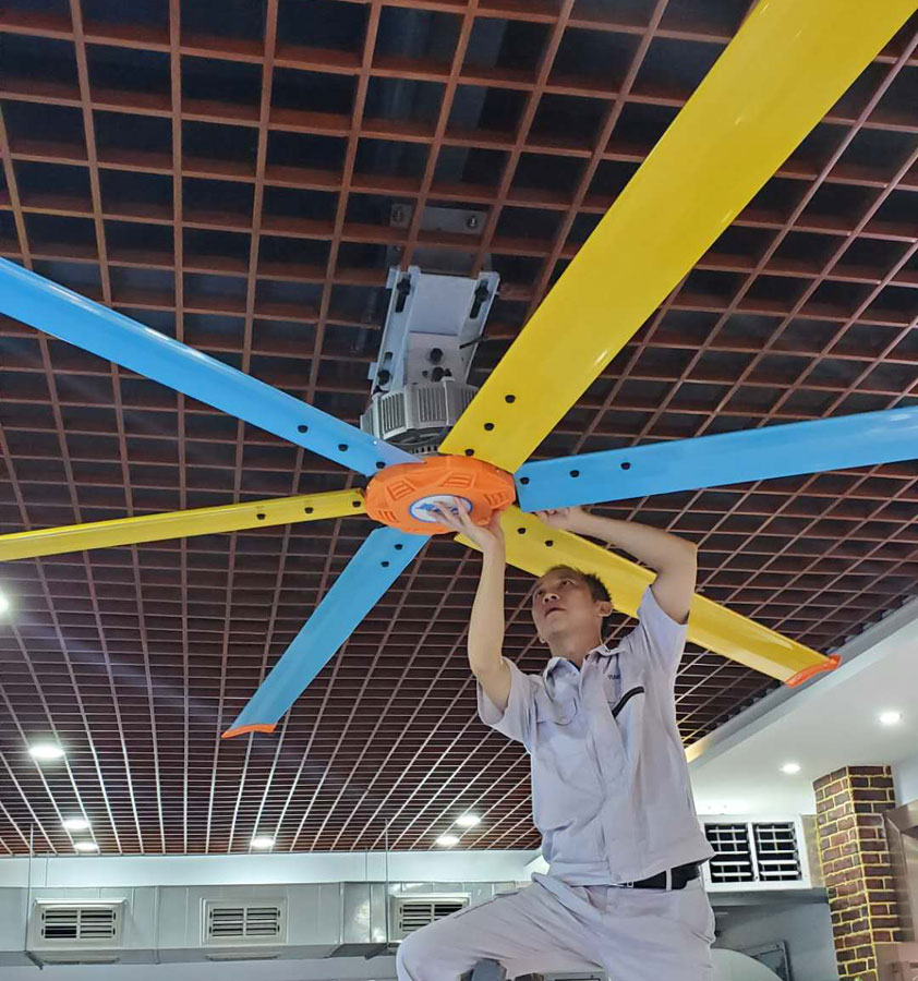 大型車間降溫通風(fēng)，永磁工業(yè)大風(fēng)扇低能耗免維護(hù)